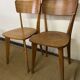 Ensemble table et 4 chaises en bois vintage
