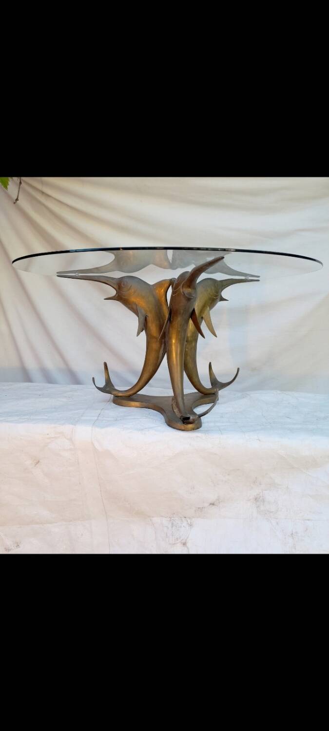 Vintage Hollywood Regency coffee table 1950