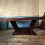 Art deco style dining table Padauk wood