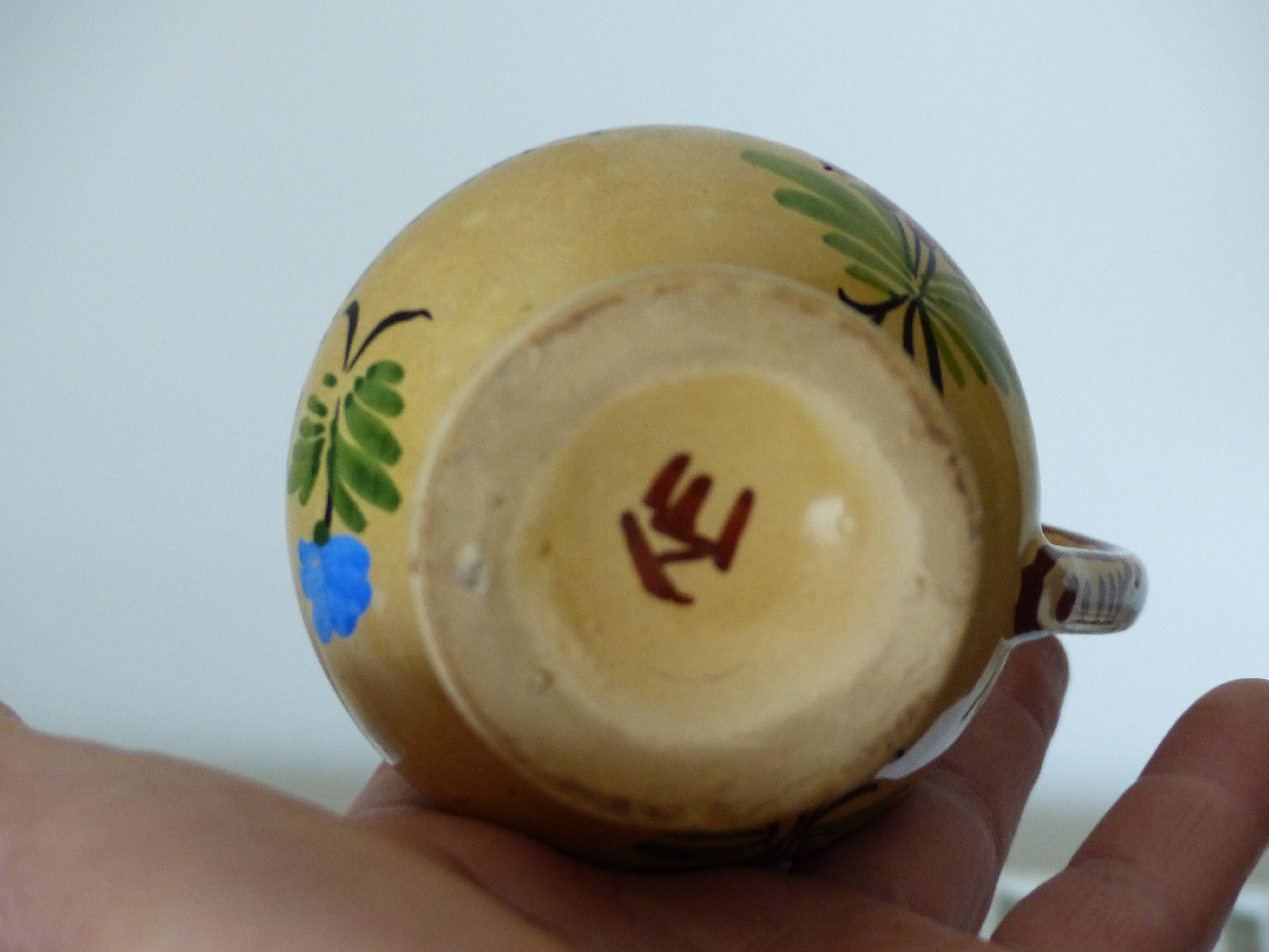 Milk pot faience, Malicorne, Emille Tessier