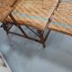 Armchair Sunbathing in wicker rattan wood lounger blue features