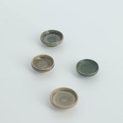 Set of 4 Scandinavian collection bowls in brown and green stoneware, mid-20th century.