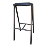 Black metal bar stool