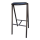 Black metal bar stool