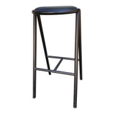 Black metal bar stool