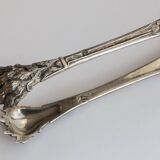 Solid silver sugar tongs, lion claws, Tallois and Mayence