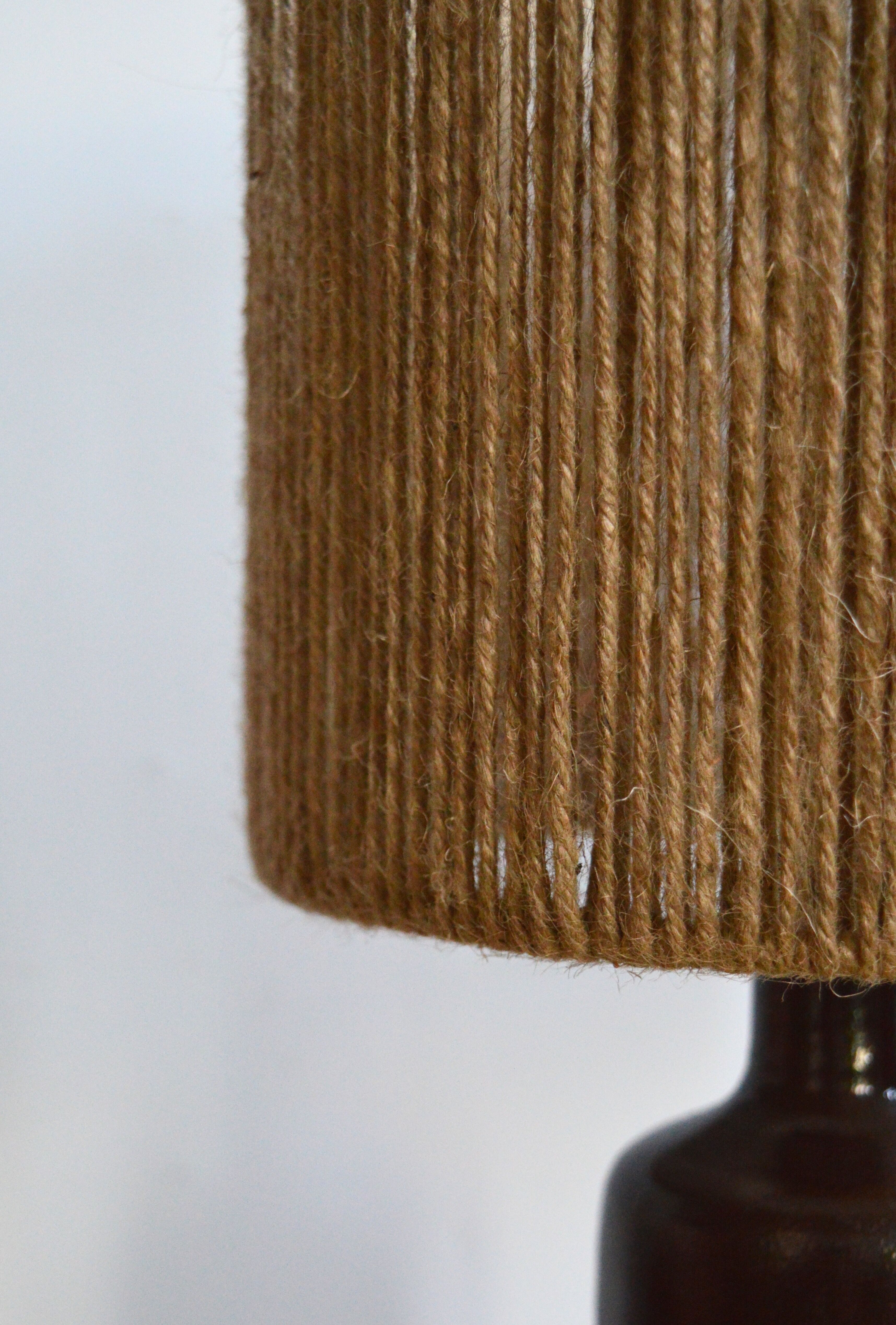 Rope and sandstone lamp