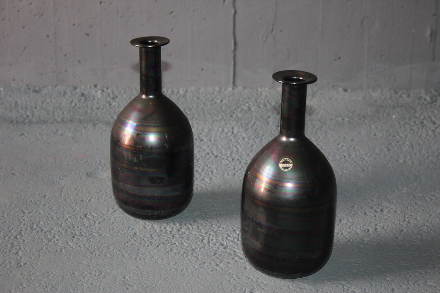 Pair of italian glass vases