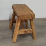 Small stool in antique wood