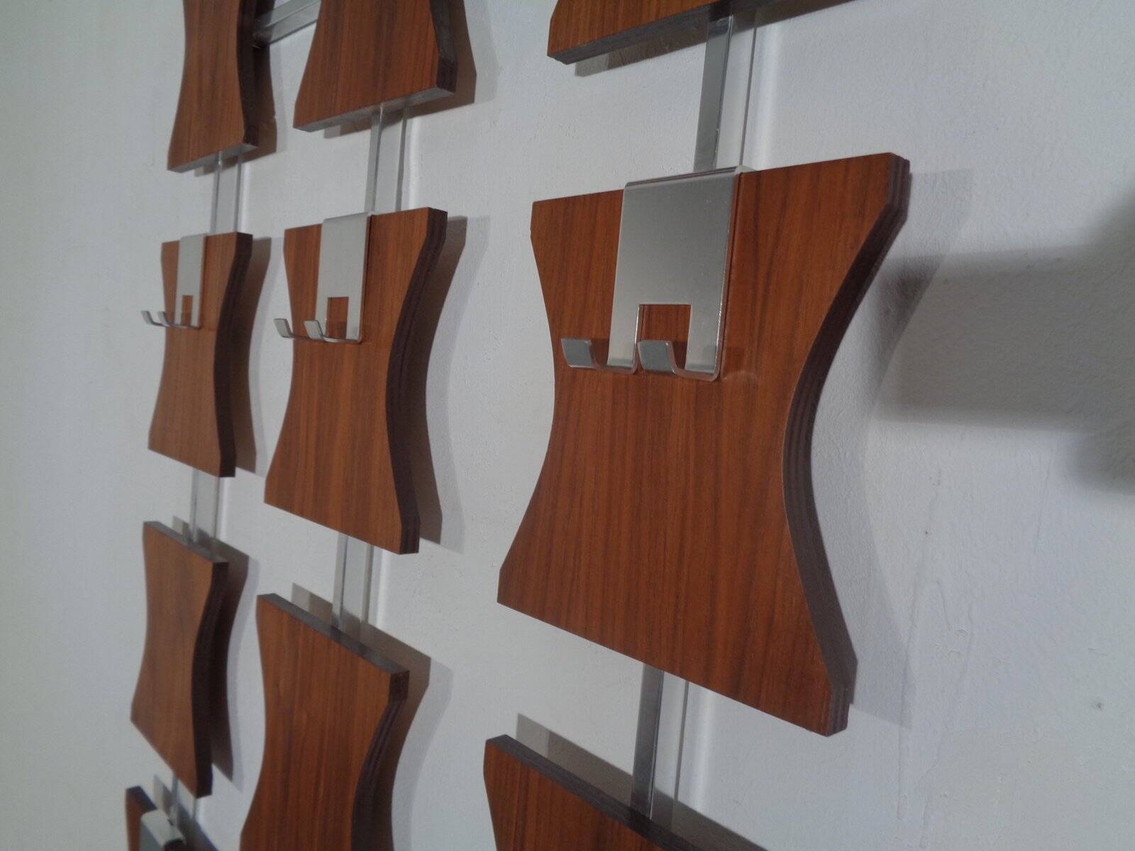 Mid-Century Teak Wardrobe with Hat and Coat Rack, 1960s