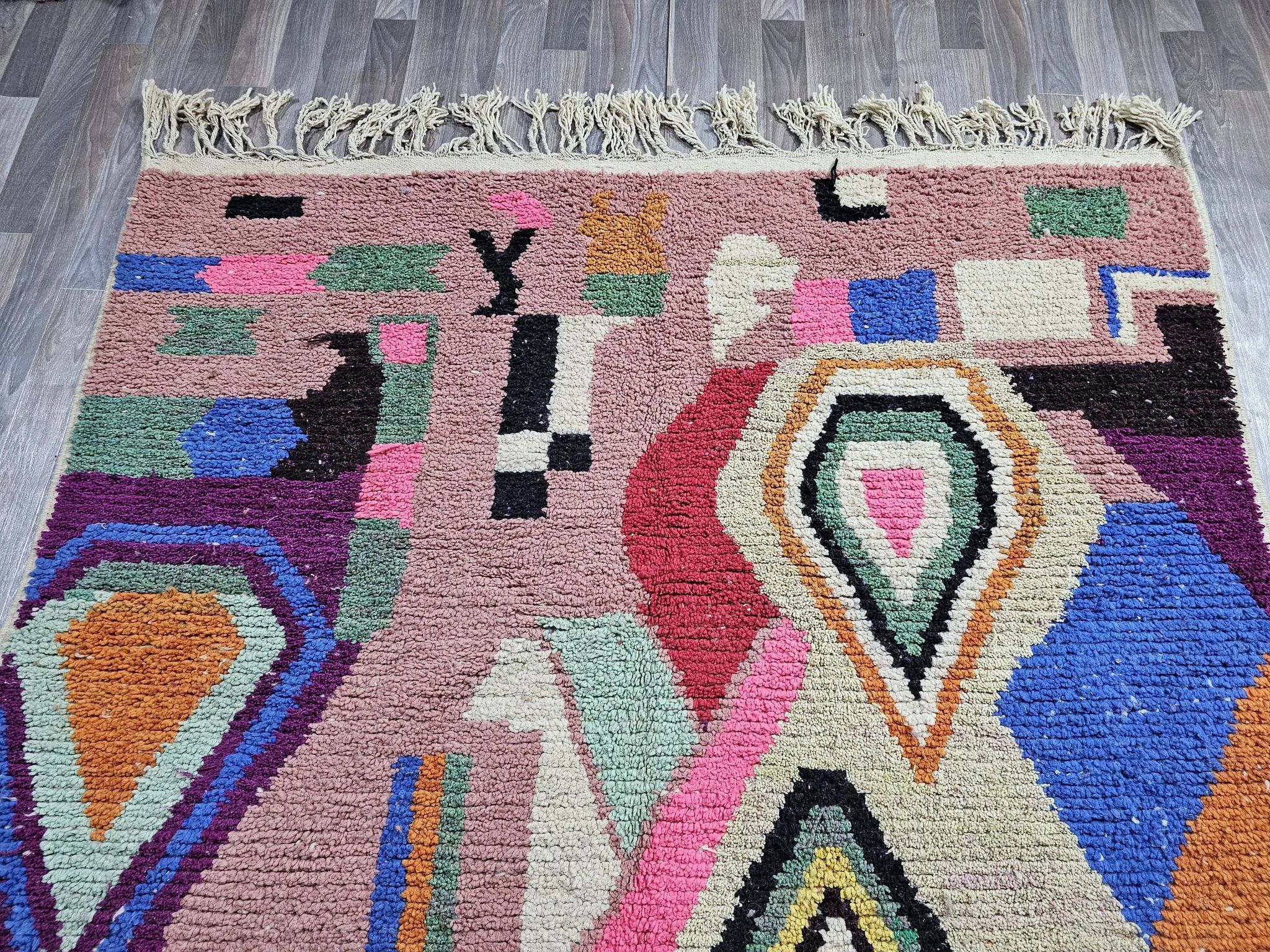 Handmade wool rug from Morocco 3 x 2 m