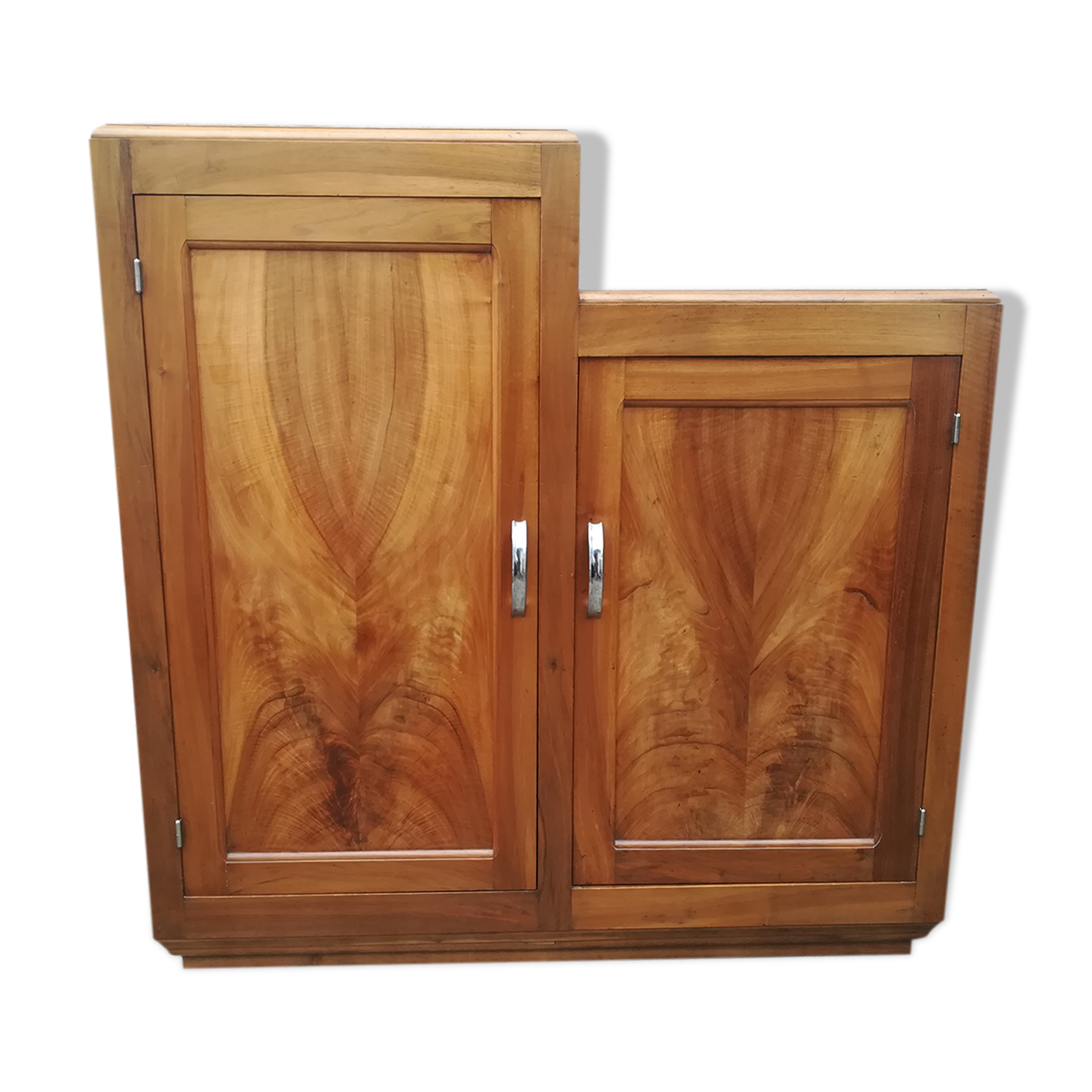 Asymmetric solid walnut buffet