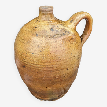 Old pitcher (XVIII-XIXth) in glazed sandstone of Beauvais / jug / oil pot