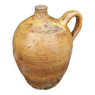 Old pitcher (XVIII-XIXth) in glazed sandstone of Beauvais / jug / oil pot