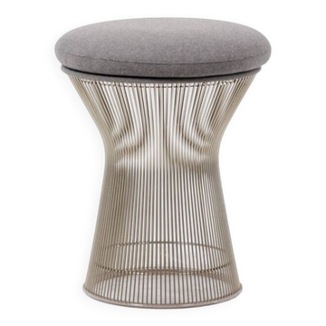 Tabouret rond, piètement métal. Circa 1970 Warren Platner pour Knoll