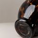 Vintage Murano Glass Vase and Bowl in Tortoise Shell Optic - Amber-Brown Glass Art