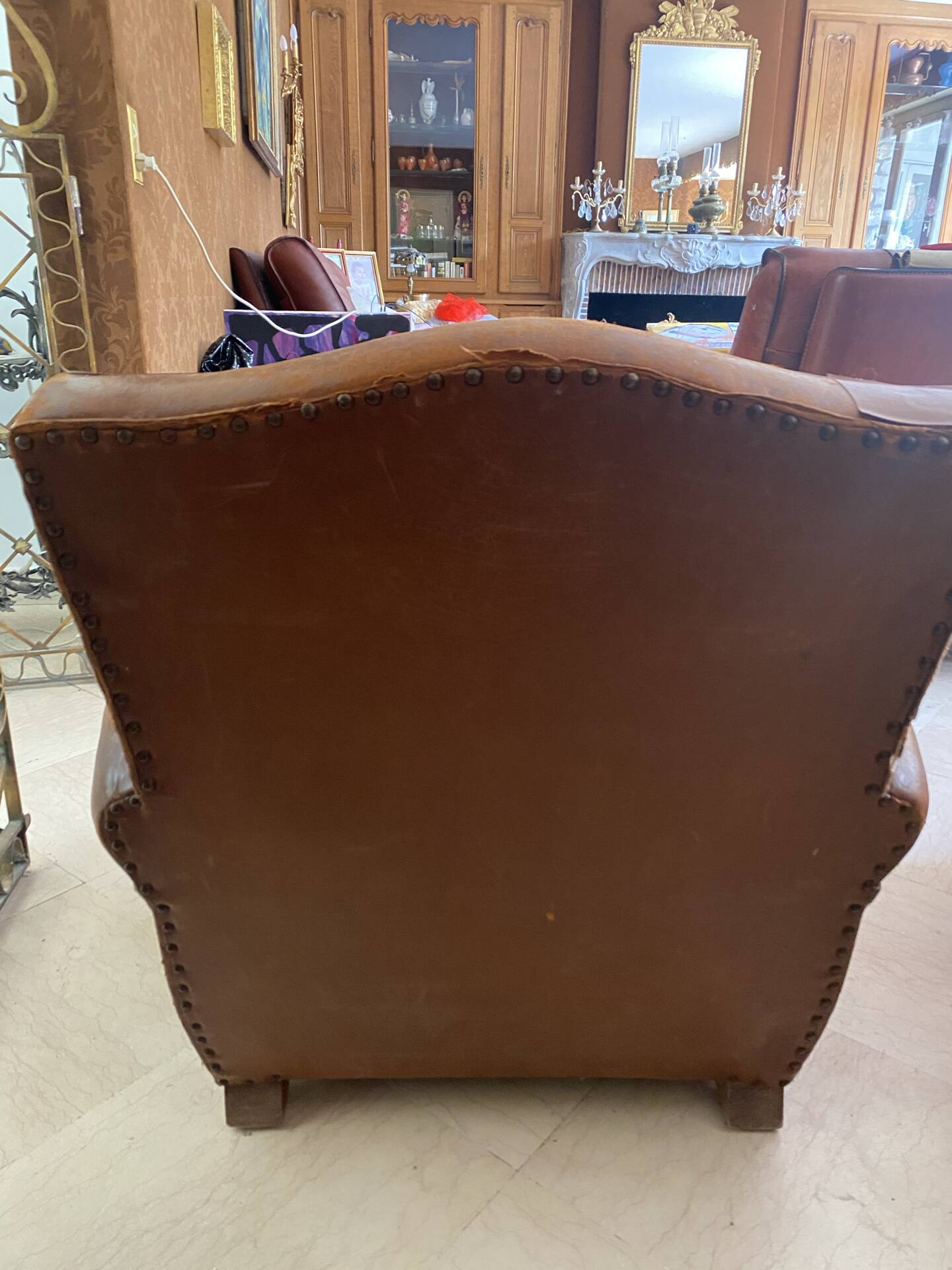 2 vintage club armchairs