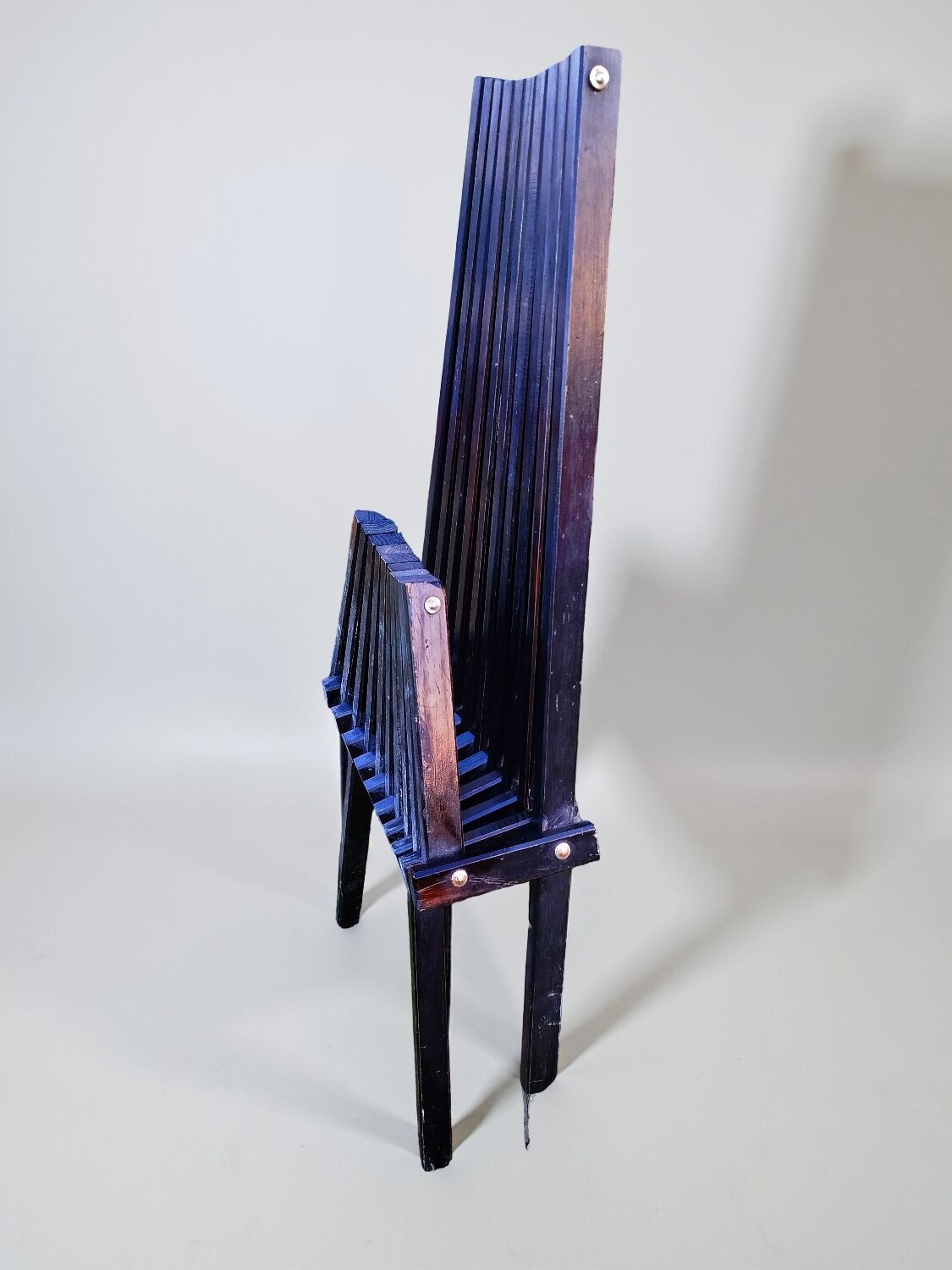 Chaise scandinave en bois laqué noir