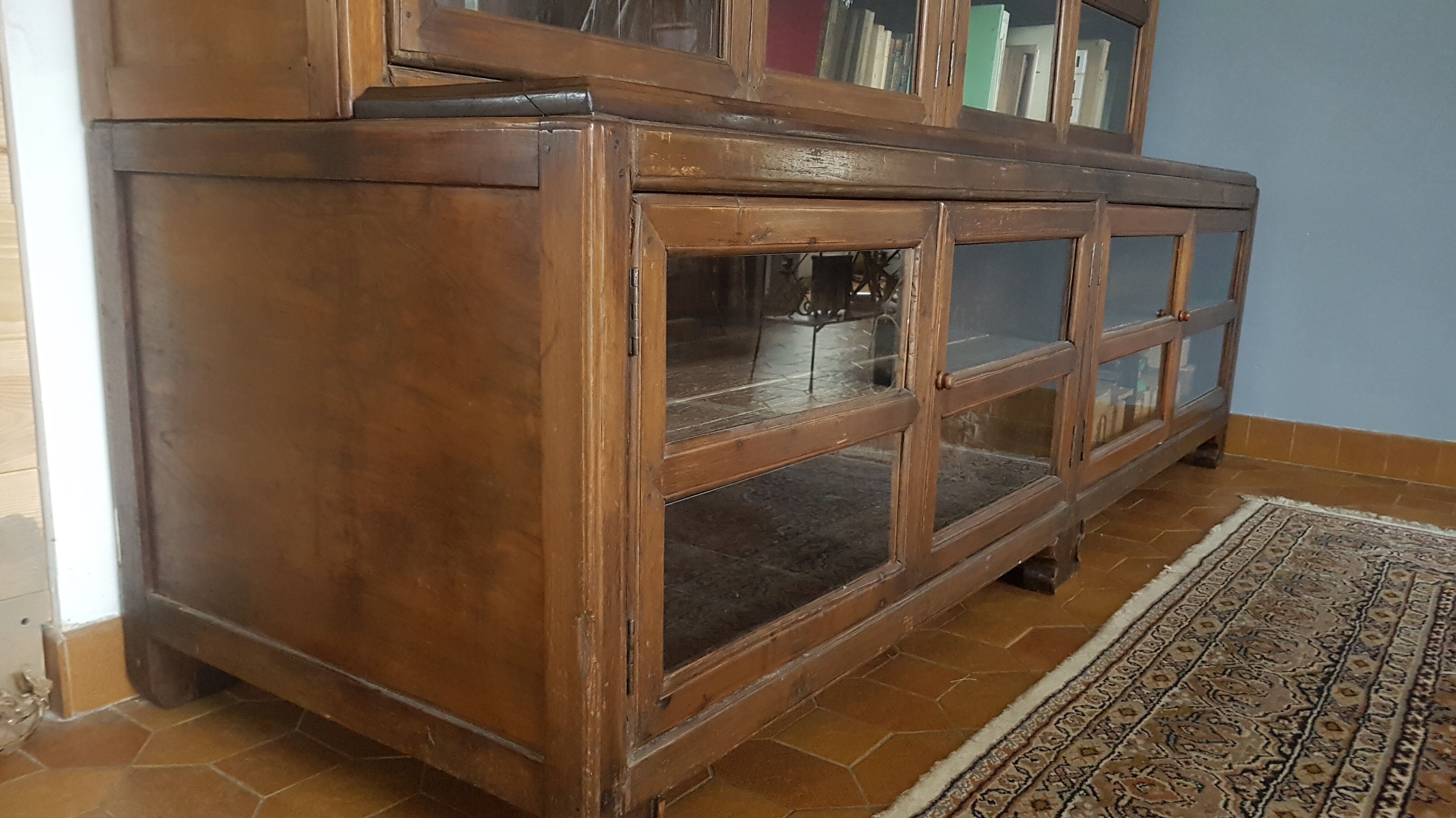 Former walnut pharmacist's furniture 1900