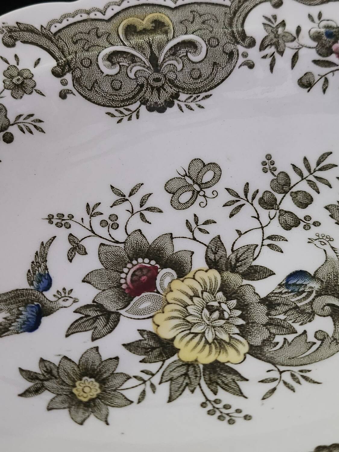 Ridgway Windsor empty pocket tray, English bird decor