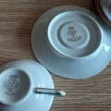 4 luxury porcelain cups and sausers from compagnie nationale