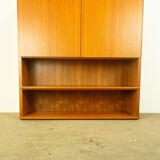 Vintage shelf combination, teak with black top, 70s