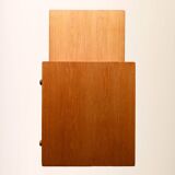 Scandinavian oak bench with drawer