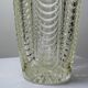 Large moulded glass vase, draped decoration, vintage 1960s.