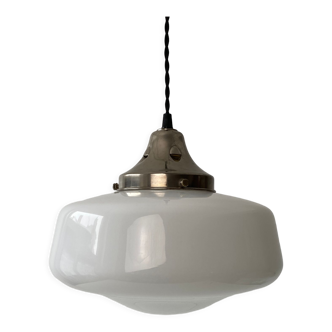 Old vintage opaline suspension lamp 30 cm