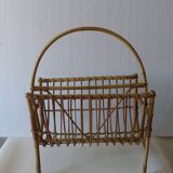Rattan magazine rack
