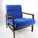 Fauteuil bleu vintage de 1970 design par Z.Baczyk