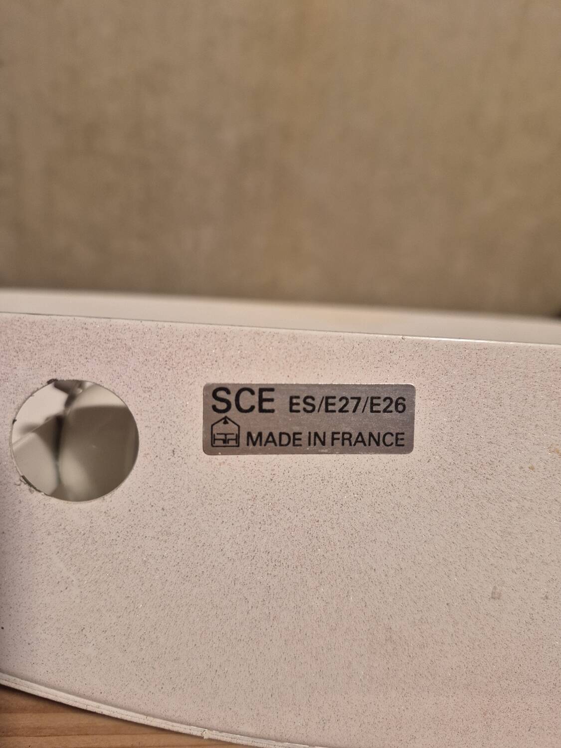 Set 2 vintage wall lamp SCE half moon metal uplight 39cm