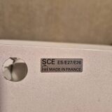 Set 2 vintage wall lamp SCE half moon metal uplight 39cm