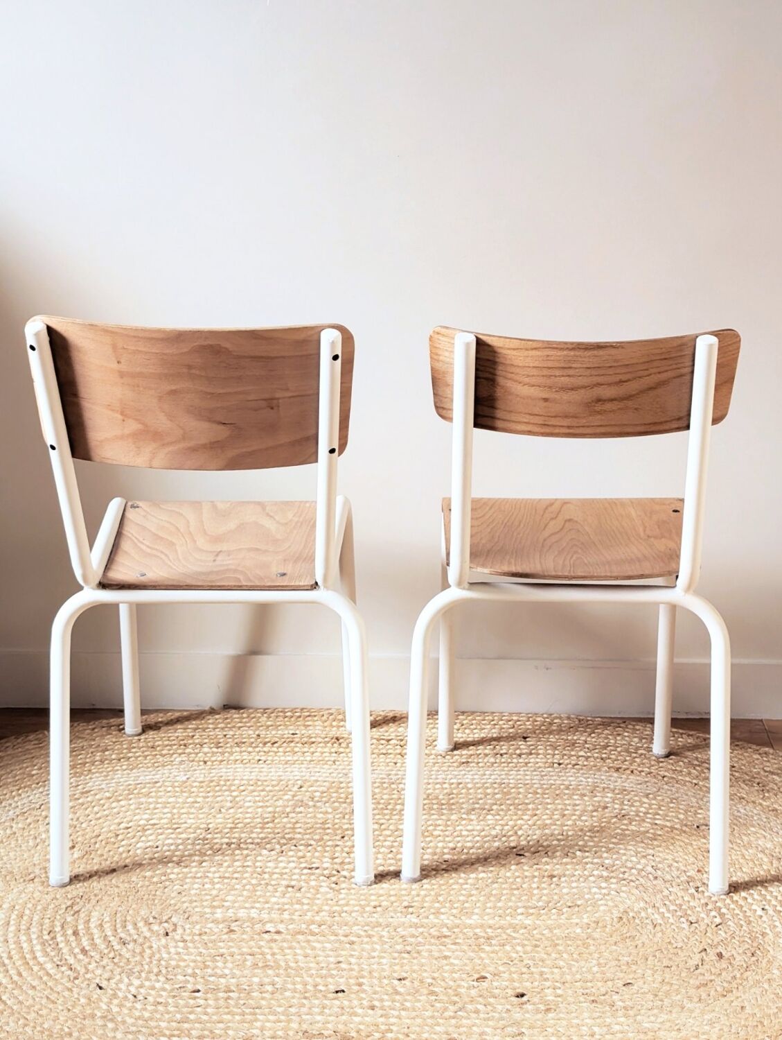 Set of 4 reimagined and mismatched vintage chairs