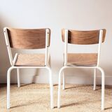 Set of 4 reimagined and mismatched vintage chairs