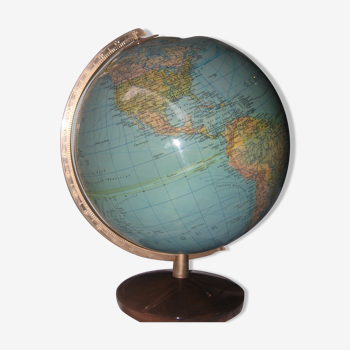 Globe terrestre ancien années 60