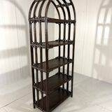Large dark rattan rack display 1970’s