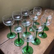 11 verres à vin d’Alsace vintage vert idéal vin blanc