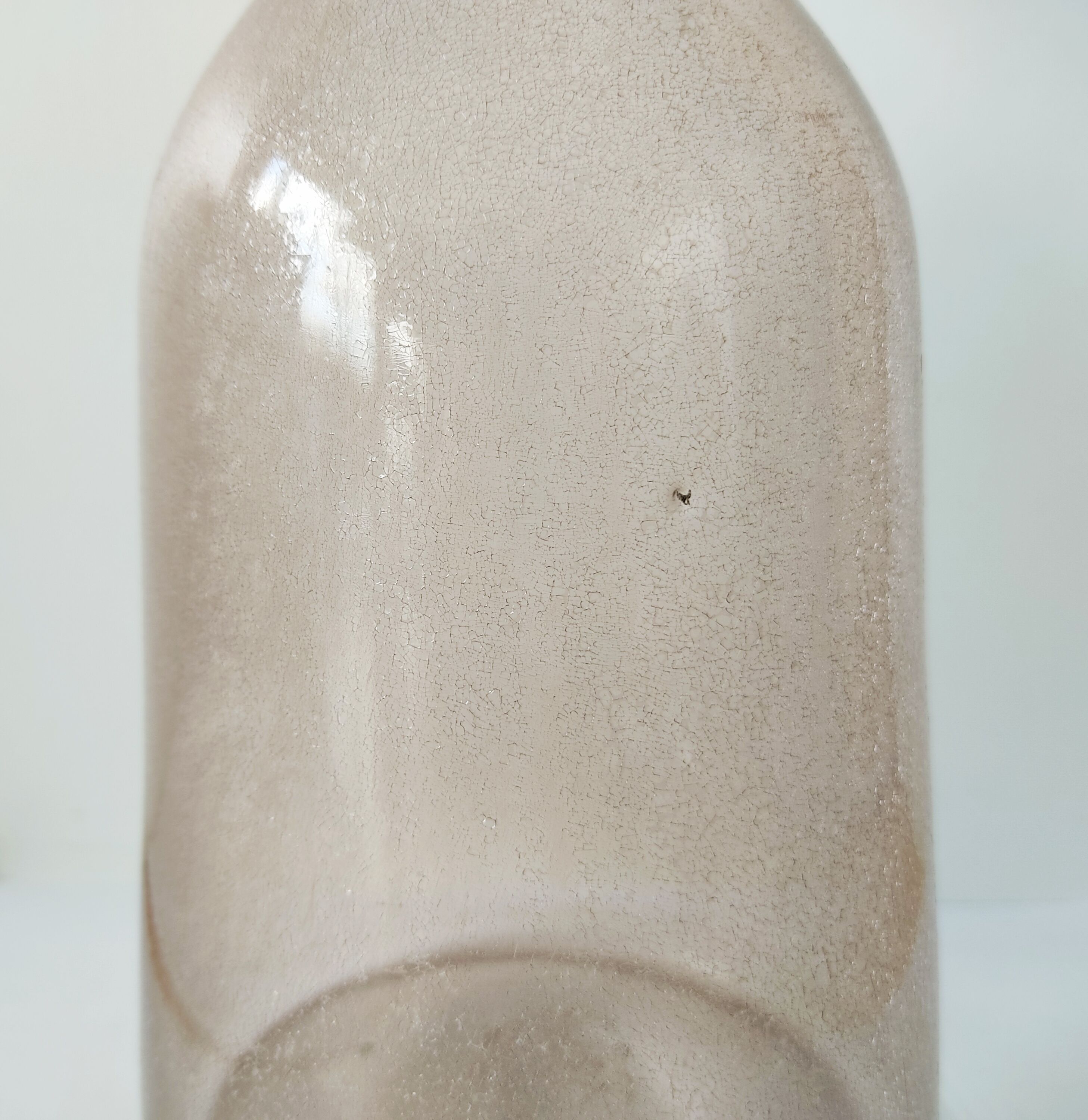 Frosted pale pink glass carafe 29 cm