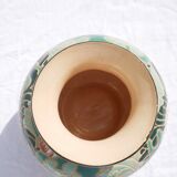 Ceramic vase decorated with Japanese flowers