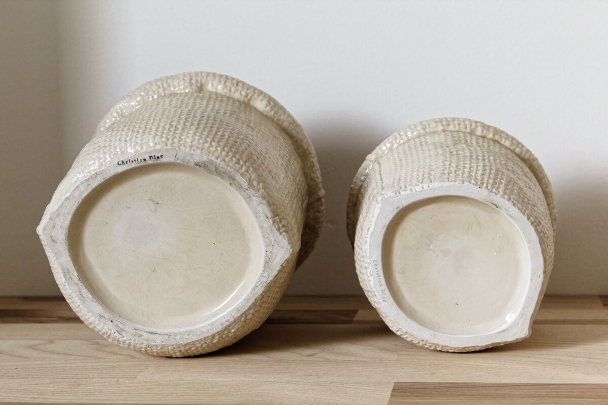 Pair of cache pots - Christian Dior