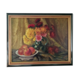 Oil on canvas table