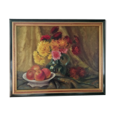 Oil on canvas table