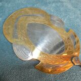 Duo de pelle and knife cake silver and gold metal circa 1950