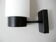 Vintage wall lamp 1950 metal & glass