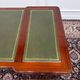 Classic English partner desk green leather