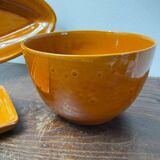 3 glazed ceramic dishes