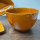 3 glazed ceramic dishes