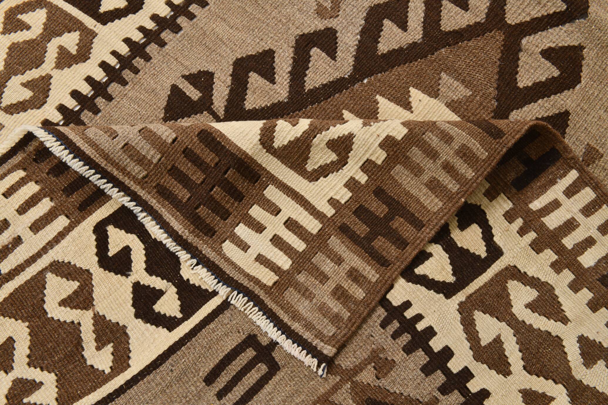 4x6 Kilim Vintage Oushak Area Kilim Rug, 103x192 Cm