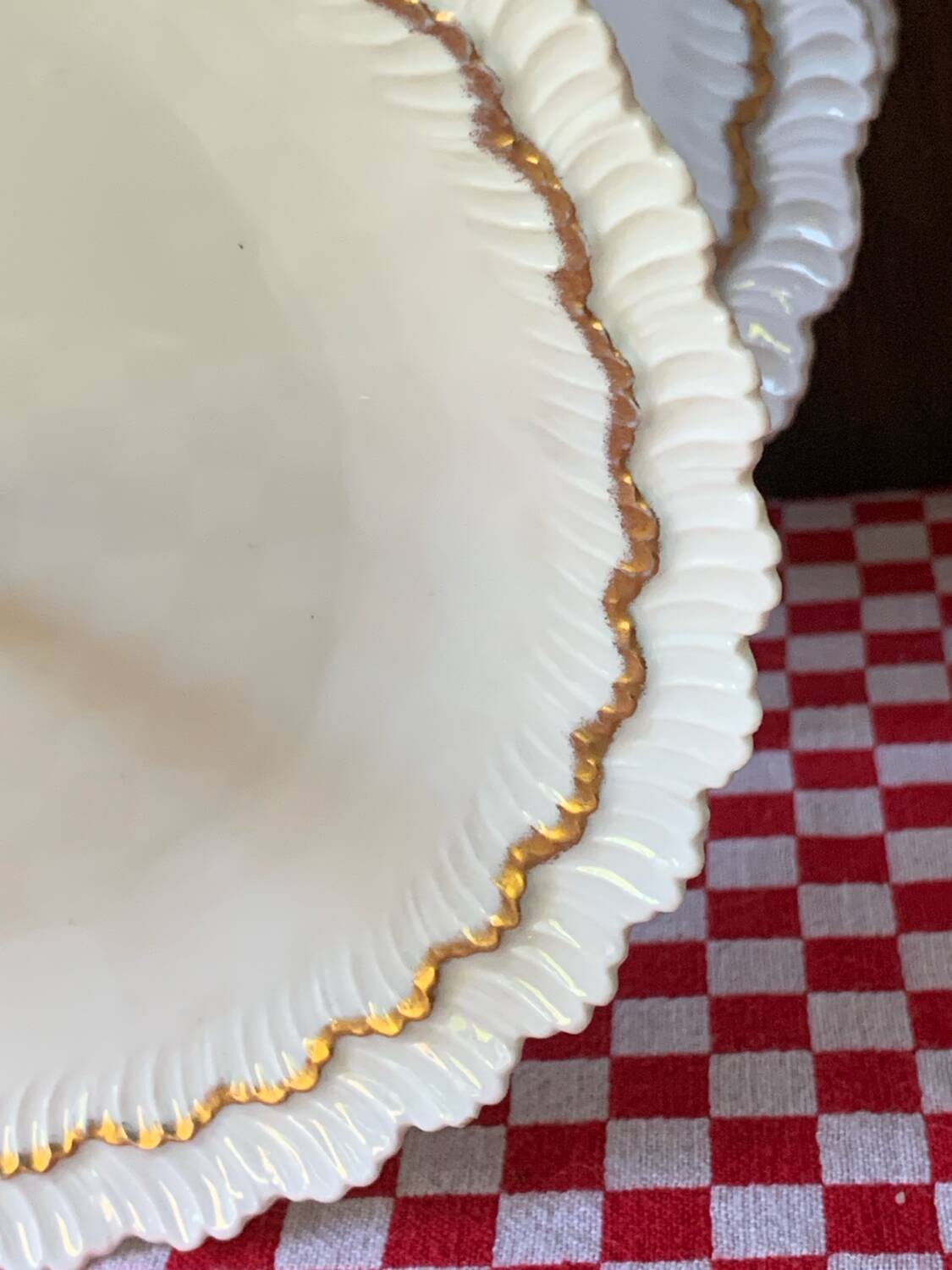 Silent plate three plates Limoges Charles Ahrenfeldt